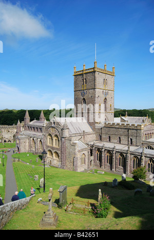 Besuchen die Kathedrale, St.Davids, Pembrokeshire, Wales, Vereinigtes Königreich Stockfoto