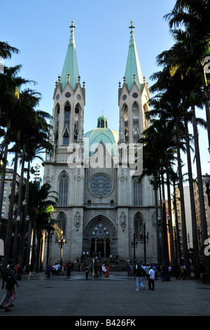 Se Kathedrale Innenstadt von Sao Paulo Brasilien Stockfoto