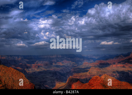 Grand Canyon mit einem Sturm nähert sich Stockfoto