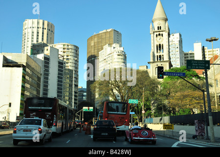 Consolacao Kirche an Consolacao Avenue Sao Paulo Brasilien Stockfoto