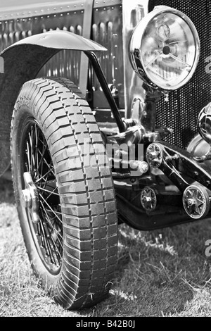 Vorderrad Detail, 3 Liter Bentley, Edith Weston Oldtimer Rallye 2007 Stockfoto