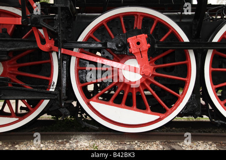 Alte Lok Räder Stockfoto