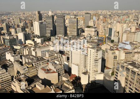 Sao Paulo-Blick vom Dach des Gebäudes Italia Brasilien Stockfoto