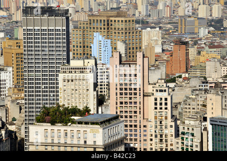 Sao Paulo-Blick vom Dach des Gebäudes Italia Brasilien Stockfoto