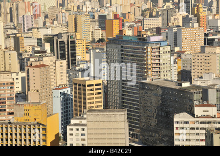 Sao Paulo-Blick vom Dach des Gebäudes Italia Brasilien Stockfoto