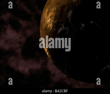 First Light am Rand einer fernen, fremden Welt Stockfoto