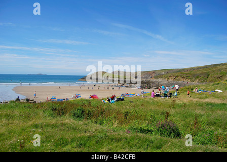 Whitesands Beach, Whitesands Bay, Pembrokeshire Coast National Park, Pembrokeshire, Wales, Vereinigtes Königreich Stockfoto