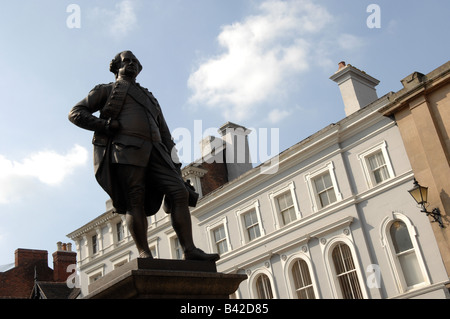 Statue von Robert Clive auf dem Platz in Shrewsbury Shropshire England Uk Stockfoto