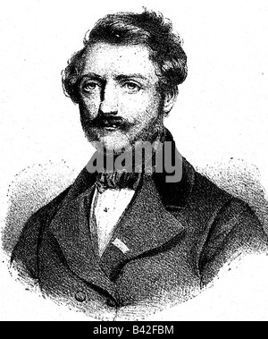 Donizetti, Gaetano, 22.1.913 - 8.4.1848, italienischer Komponist, Porträt, Holzgravur, 19. Jahrhundert, Stockfoto