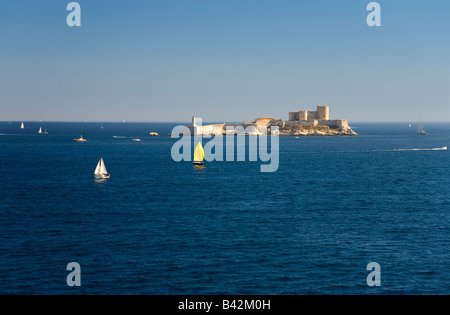 Chateau d in Bucht von Marseille, Marseille, Provence, Frankreich am Mittelmeer Stockfoto