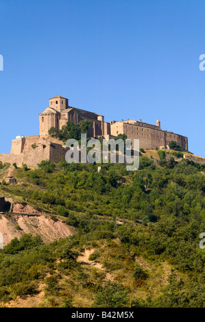 Parador de Cardona, 9. Jahrhundert mittelalterliche Hang Burg, in der Nähe von Barcelona, Katalonien, Cardona, Spanien Stockfoto