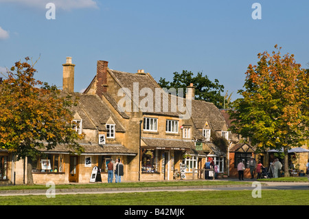 Überblick über den Dorfanger von Broadway in den Cotswolds Stockfoto