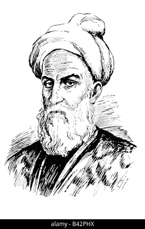 Avicenna (Abu Ali Sina), 980 - 1037, persischer Philosoph und Arzt, Zeichnung, 19. Jahrhundert, Stockfoto