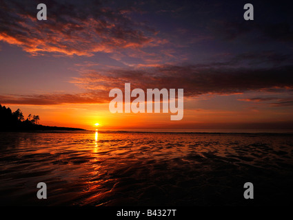 Naayii Kun Sonnenuntergang, Haida Gwaii, 2008 Stockfoto