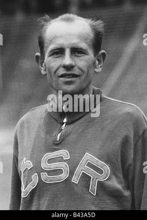 Zatopek, Emill, 16.9.1922 - 22.11.2000, tschechischer Sportler (Marathon), Porträt, ca. 1953, Stockfoto