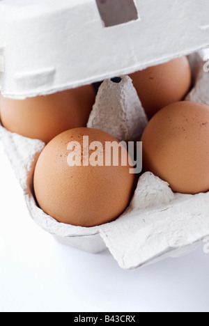 Karton Eier Stockfoto