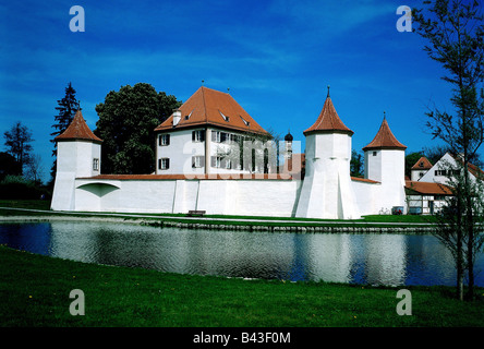 Geographie/Reisen, Deutschland, Bayern, München, Schloss Blutenburg, Außenansicht, Mittelalter, Architektur, Jagdschloss, Residenz der Wittelsbacher Königshaus, Additional-Rights - Clearance-Info - Not-Available Stockfoto