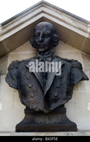 Büste von Admiral Arthur Phillip RN. Gründer und erster Gouverneur von Australien Stockfoto