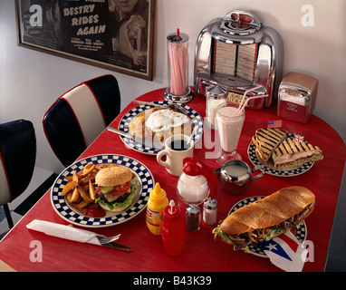 Ein American Diner redaktionelle Essen Stockfoto