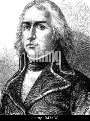 Kellermann, Francois Christophe, 28.5.1735 - 23.9.1920, französischer General, Porträt, Holzgravur, 19. Jahrhundert, Stockfoto