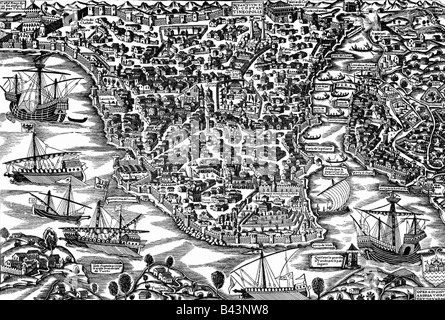 Historische Karte Von Konstantinopel Istanbul Turkei 19 Jahrhundert Historische Zeichnerische Darstellung Landkarte Stadtplan Von Stockfotografie Alamy