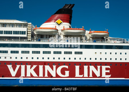 Viking Line Kreuzfahrtfähre M/S Gabriella (1992), Liegeplatz im Hafen von Helsinki, Finnland Stockfoto