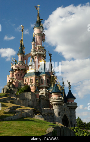 Sleeping Beautys Castle im Disneyland Paris. Stockfoto