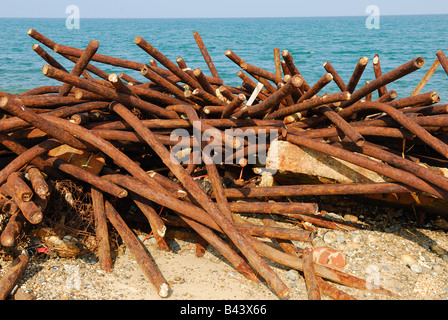 Meer Verteidigung Happisburgh. Stockfoto