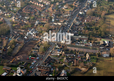 Eine Luftaufnahme des Eccleshall in Staffordshire England Stockfoto