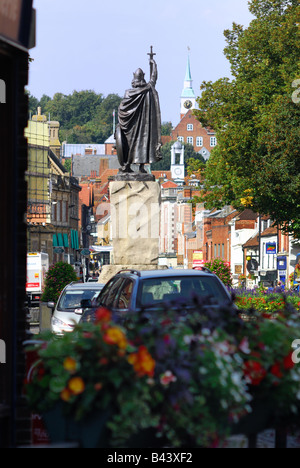 Statue von König Alfred dem großen in Winchester Stockfoto