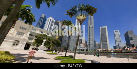 Asien Singapur Singapur Skyline Financial district Stockfoto