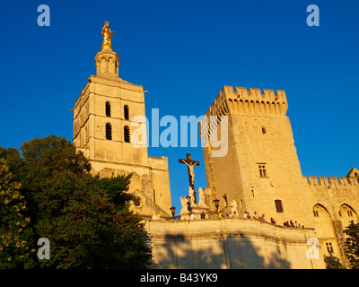 Papstpalast, Blick auf die Stadt von Avignon, Provence, Frankreich Stockfoto