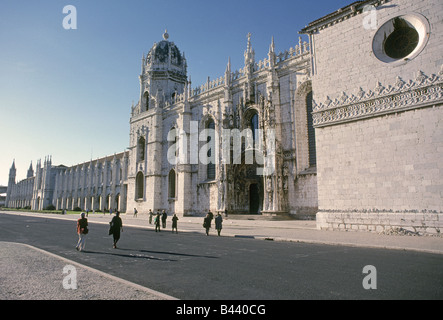 Ein Blick auf das Kloster Jeronimos in Lissabon Stockfoto