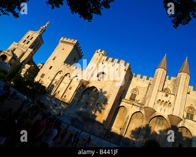 Papstpalast, Blick auf die Stadt von Avignon, Provence, Frankreich Stockfoto