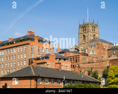 Nottingham Stadtzentrum und Lace Market Skyline von London Road gesehen. Nottinghamshire England UK Stockfoto