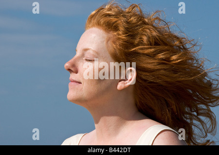 Red Haired Woman portrait Stockfoto