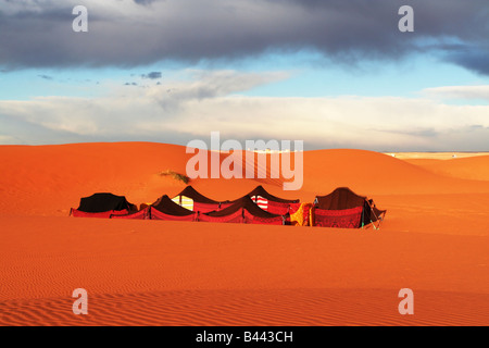 Touristischen Camp in der Wüste Sahara Stockfoto