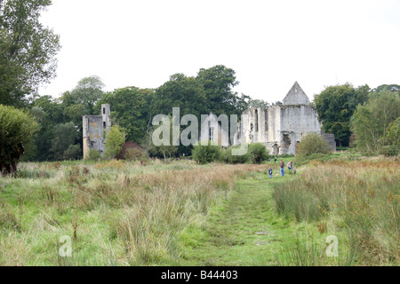 Die Ruinen von Münster Halle am Minster Lovell Oxfordshire. Stockfoto