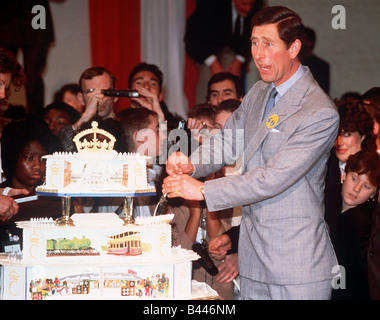 Prinz Charles an seinem 40. Geburtstag in Birmingham, eine Ausstellung von PYBT Business November 1988 zu starten Stockfoto