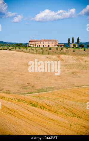Toskanische Bauernhaus in den Hügeln der Toskana, Italien, Europa Stockfoto