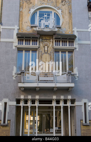 Paul Cauchies Jugendstil-Gebäude "Maison de Cauchie" 1905 erbaut und 2001 renoviert, 5 rue des Francs, Brüssel, Belgien Stockfoto