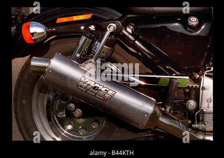 Harley Davidson Motorrad Juni 1998 Vance and Hines Motor Stockfoto