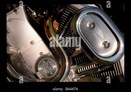 Harley Davidson Motorrad Juni 1998 Motor Stockfoto