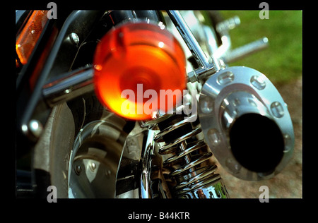Harley Davidson Motorrad Auspuff Juni 1998 Stockfoto