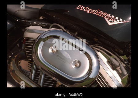 Harley Davidson Motorrad Juni 1998 Motor Stockfoto