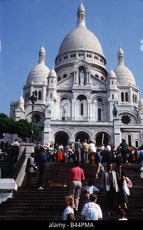 Sacre Coeur Kirche in Paris Frankreich circa 1990 Stockfoto