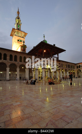 Das Minarett der Jesus im Umayyaden-Moschee, Damaskus, Syrien Stockfoto