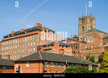 Nottingham Stadtzentrum und Lace Market die Skyline von London Road, Nottinghamshire, England UK aus gesehen Stockfoto