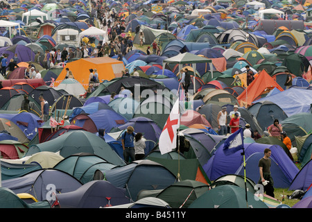 Glastonbury Music Festival 2003 statt auf 1.000 Hektar großen würdig Farm in Somerset, England, an drei Tagen Ende Juni Stockfoto