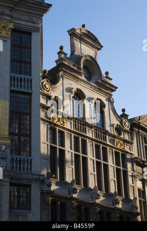 Der zentrale Platz von der Grand Place in Brüssel, Hauptstadt von Belgien in Europa im Herbst fotografiert Stockfoto